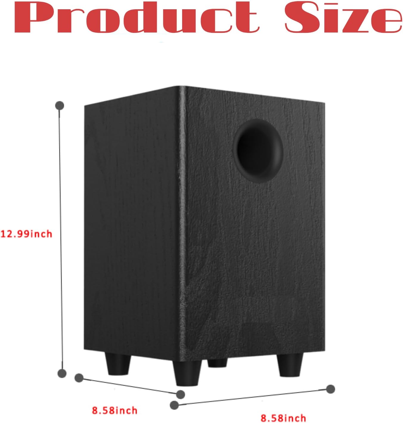 6.5 Inch Passive Subwoofer, 100W Power Heavy Bass Powerful Sound Synthetic Fiber Wood Material, Passive Speaker for Home Theater Party Plug and Play