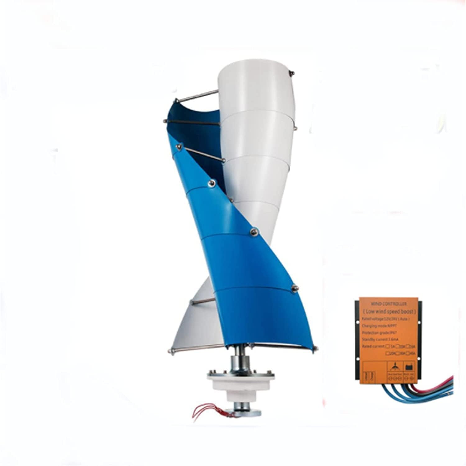 LiuSj JUnSt 5000W Vertical Wind Turbine, Wind Turbines 12V 24V 48V Wind Turbine Generator with Wind Solar Hybrid Charge Controller