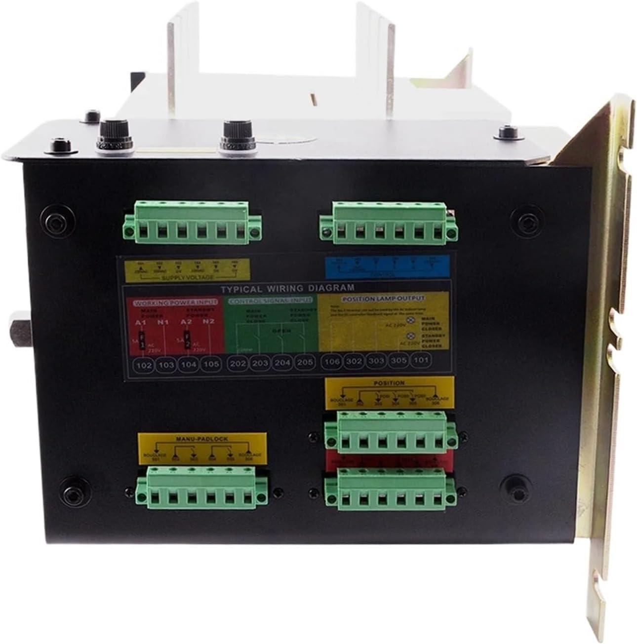 ATS 4P 1000A 800A Generator Dual Power Automatic Transfer Switch Auto Manual Control Board Circuit Breaker 1250A(1250A)