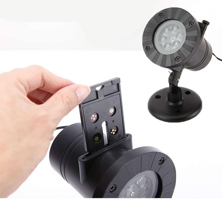 Halloween Christmas Projector Light, Garden Lights Waterproof Projector Lighting with 16 Replaceable Lens,Outdoor Indoor Decorations Lights for Indoor Xmas Holiday Party Wedding Garden Patio 12025AQ