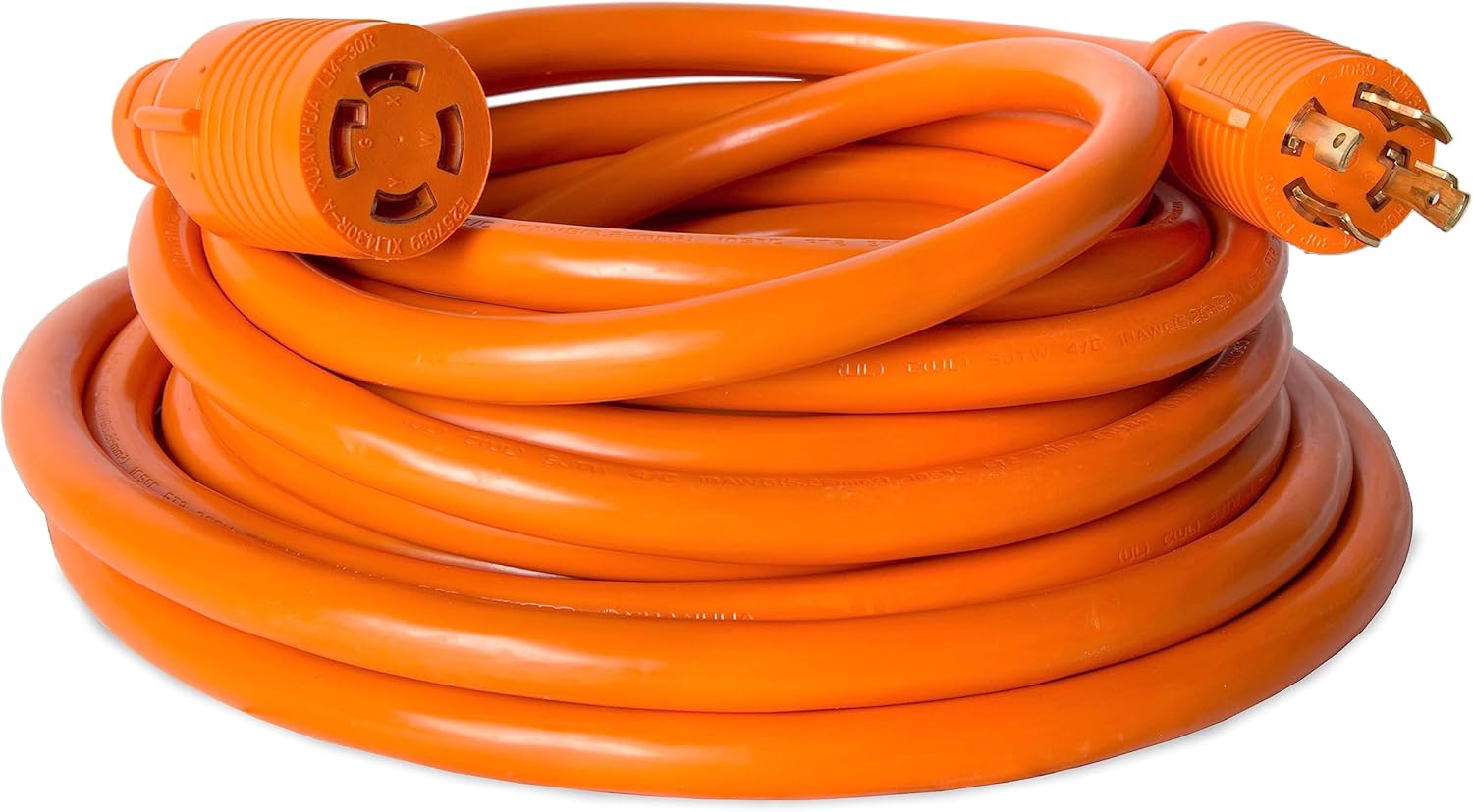 WEN 250V 30-Amp Generator Power Cord for Manual Transfer Switches, 40-Foot, L14-30P to L14-30R (PC3040)