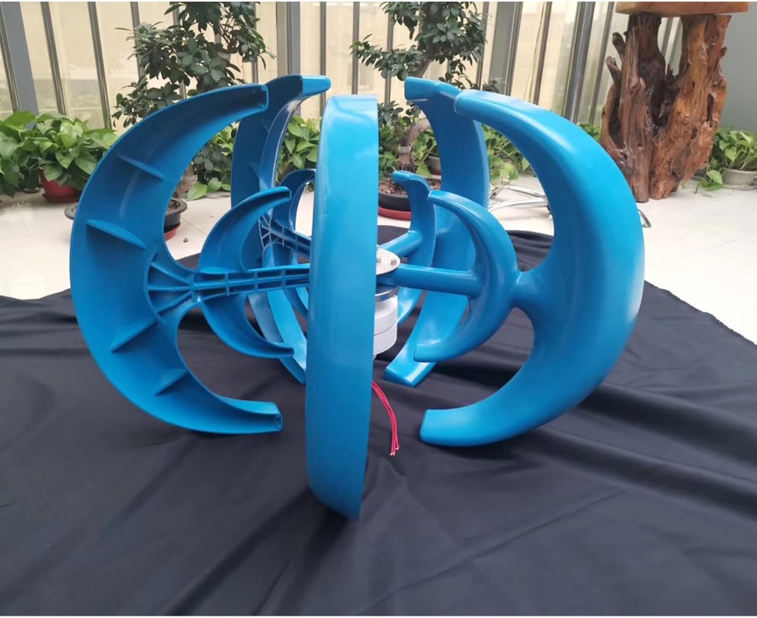 1200W 12V 24V 5 Blades Wind Power Generator+MPPT Controller Lantern Vertical Shaft Wind Power Generator Kit for Home Mixed Lights (Color : Blue B, Size : 48v)