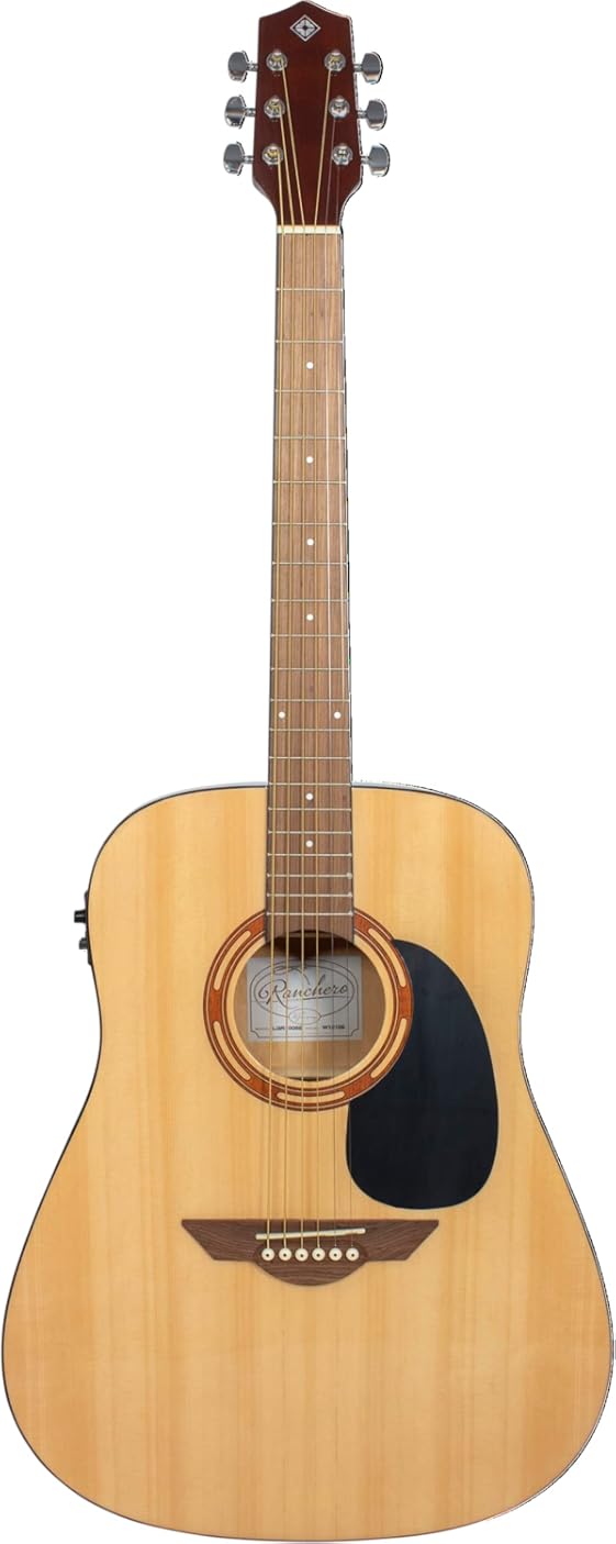 H. Jimenez 6 String Acoustic-Electric Guitar, Right, Tan (LGR100SE)
