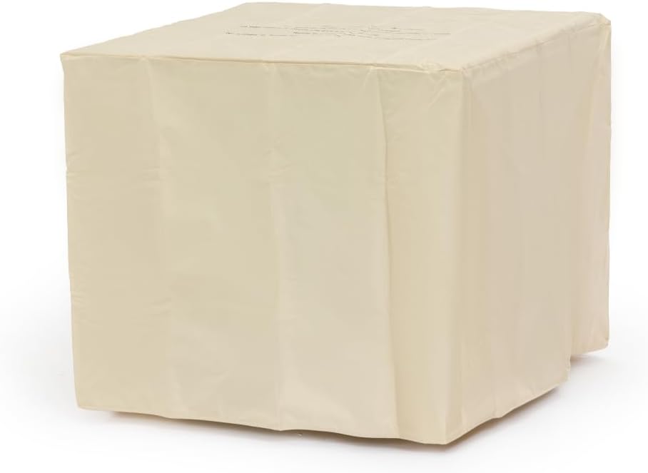 28 Inch Square Propane Fire Pit Table with Glass Beads, 50000 BTU Outdoor Steel Fire Pit for Patio Deck Garden Backyard