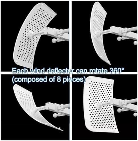 Freestanding Air Vent Deflector,Air Conditioner Deflector with 360° Adjustable Angle,Air Conditioner Deflector,Air Conditioner Baffle Shield with Anti-condensation,for Central Air Conditioning