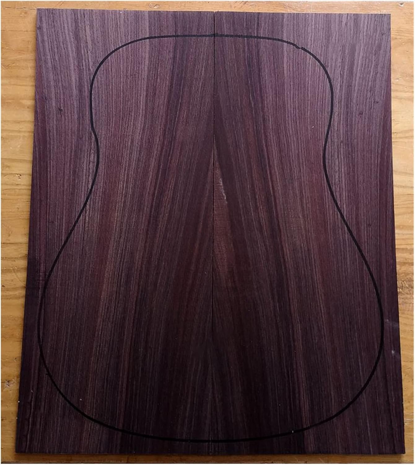 India Rose Wood Back Panel Wool Guitar Production Material Accessories DIY Guitar Kit (Color : 2)