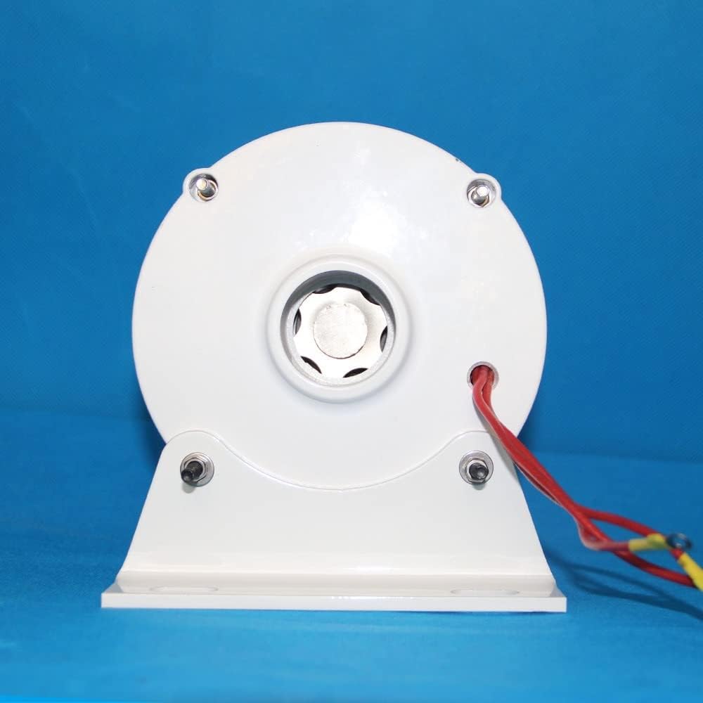 Wind Turbine, New Energy Wind Turbine and Water Turbine Low Speed 100W 200W 12V 24V Gearless Permanent Magnet Generator Horizontal Wind Turbine(with Base,12V_100W)