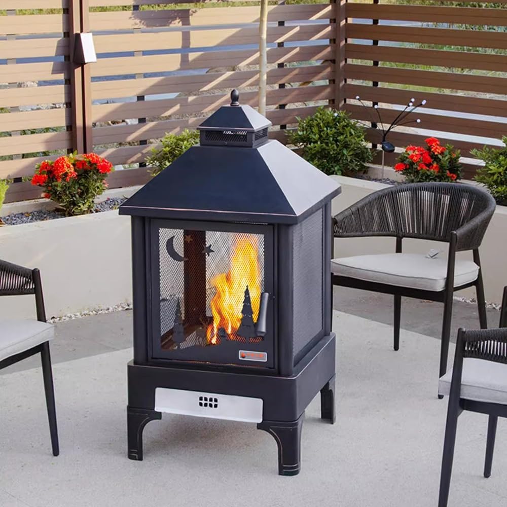 Fire Pits ﻿ Outdoor Barbecue Stove Courtyard Home Winter Stove Commercial Heating Stove Homestay Charcoal Square Barbecue Stove Firewood stove