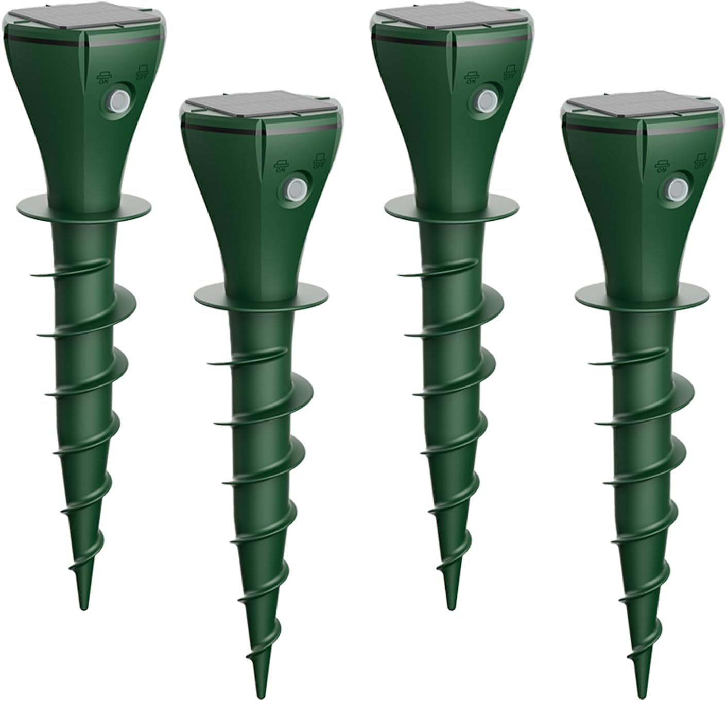 4 Pack Solar Sonic Mole Repellent Stakes for Yard & Garden – Outdoor Ultrasonic Animal Repeller for Moles, Gophers, Voles, Rats, Squirrels, Snakes – IP65 Waterproof