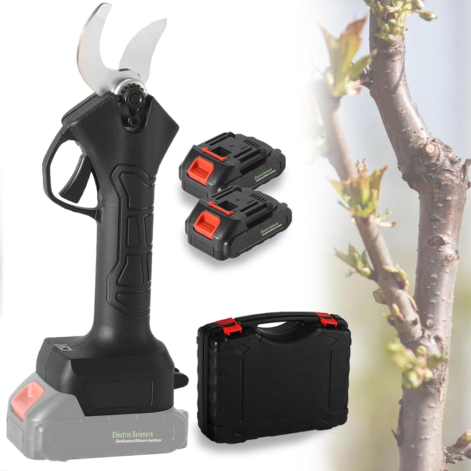 Electric Pruning Shears, Professional Cordless Pruning Shears 35mm/1.37