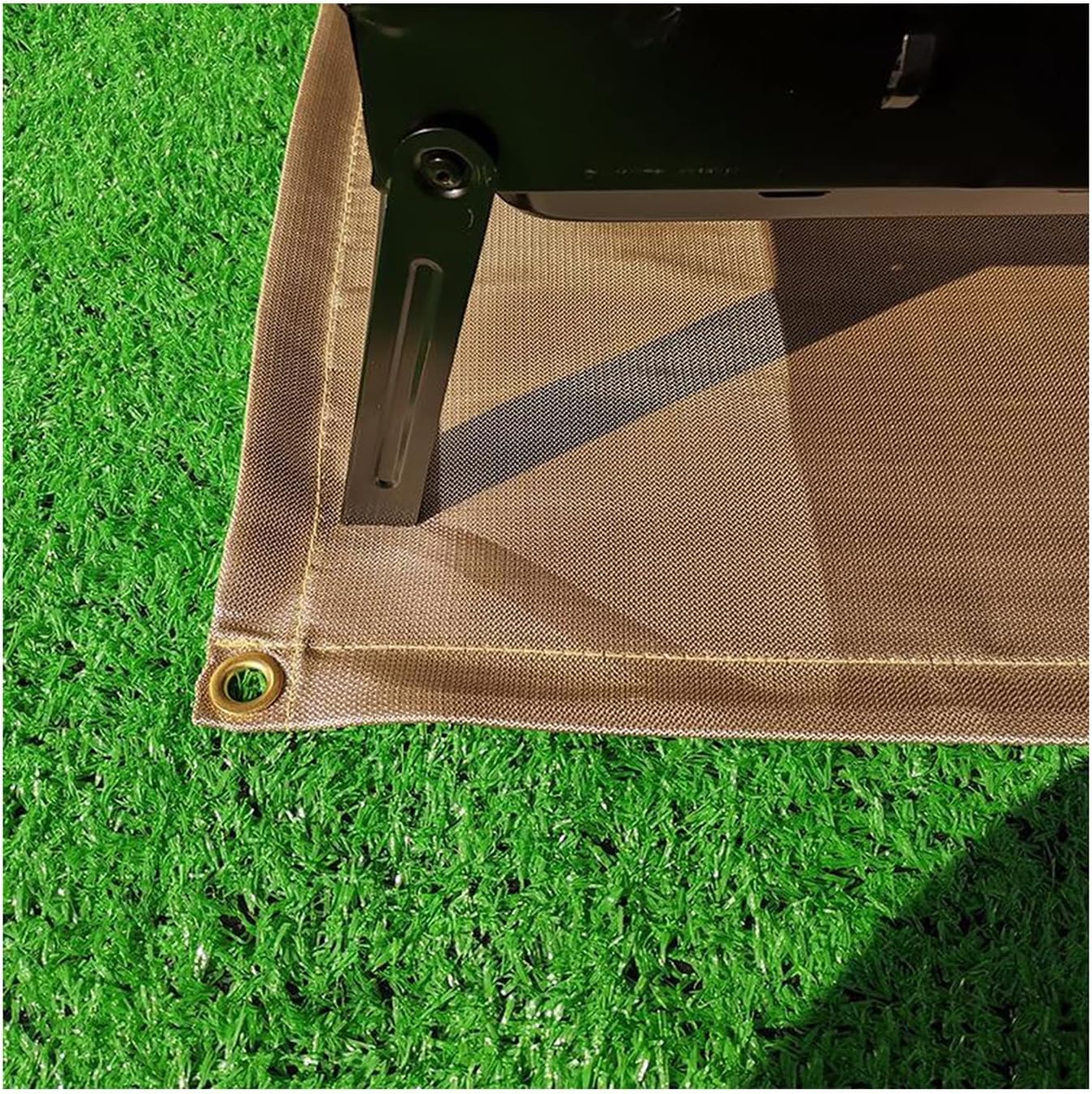 Tarp, Fire Pit Mat, Fireproof Mat Heat Resistant Protector Mat for Decking BBQ Grill Garden Ground Patio Lawn Beach Camping Fire Pit Accessories (Color : Beige, Size : 2x2m)