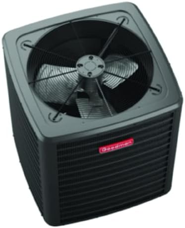 Goodman 3 Ton 36 000 BTU/h Capacity 15.2 SEER2 Air Conditioner Unit with Energy-Efficient Single-Stage Scroll Compressor and Single-Speed PSC Condenser Fan Motor GLXS5BA3610 - Includes Thermostat