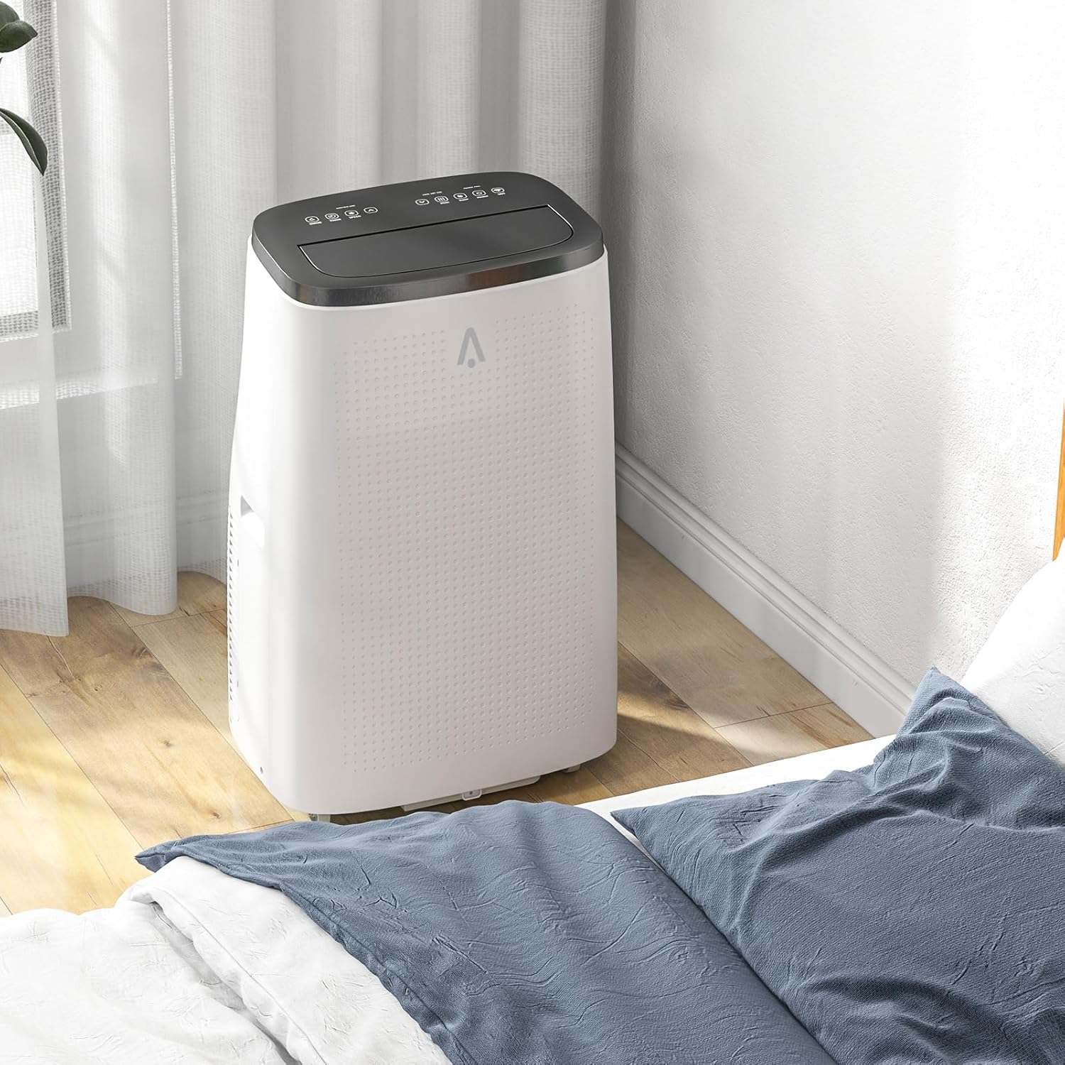 14000 BTU Portable Air Conditioner, 700 Sq Ft Coverage, 3-In-1 Cooling, Fan, Dehumidifier, 50 DB Quiet, Remote & 24-Hour Timer, for Bedroom, Office, Living Room