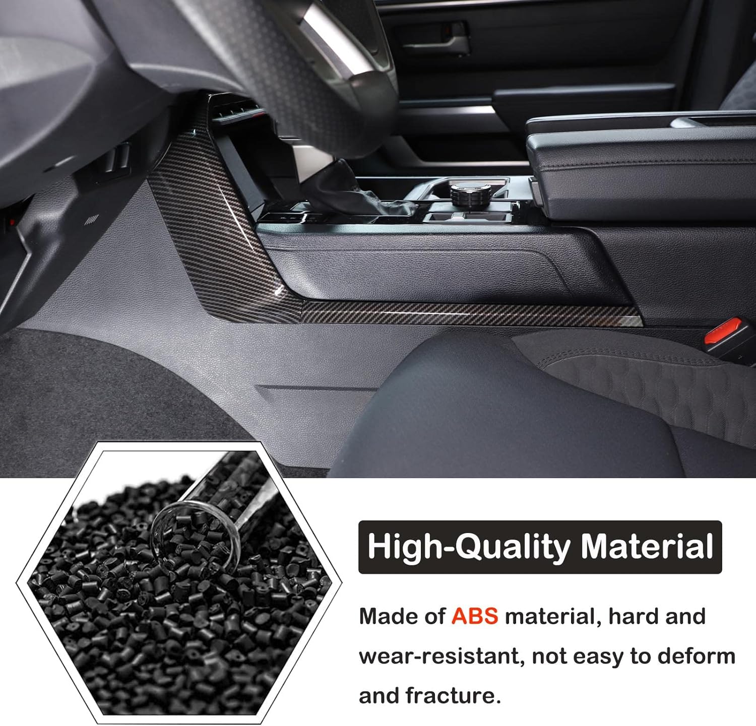 Aunginsy Center Console Gear Box Shift Panel Frame Trim Cover Compatible with Toyota Tundra/Sequoia 2022-2025 Car Central Control Gear Shifter Box Side Panel Protect Strip Decorative Cover Accessories