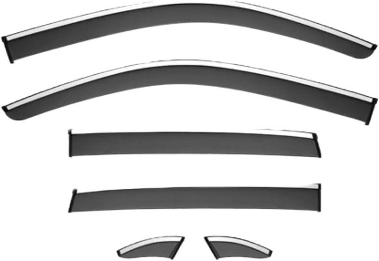 Window Deflectors for ZRV MK1-RZ 2022+, Sun Rain Guard Window Visors Vent Shades with Bright Stripes Car Accessories,6PCS