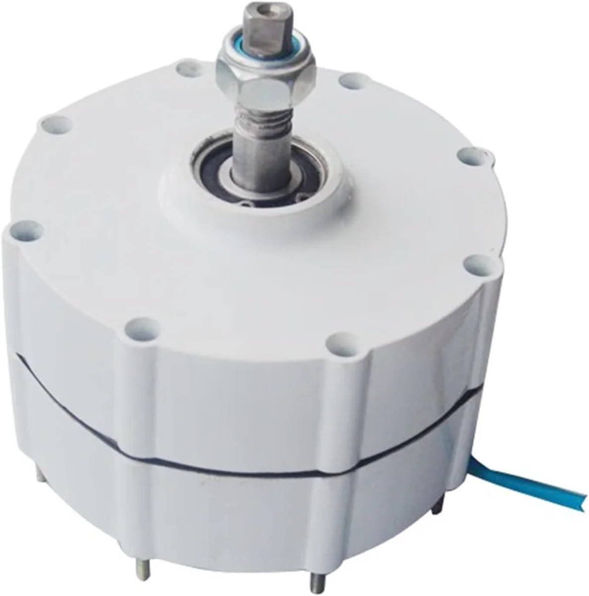 2000W Wind Turbine Generator, 24V 48V Gearless Permanent Magnet Generator for Low Speed Household Use in Wind Turbines and Water Low Starting Speed for Home(with Base,24V_2000W 300RPM)