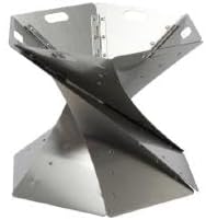 Portable Fire Pit for Camping, Foldable Stainless Steel Charcoal Grill for Outdoor Heating, Compact Camping Fire Pit for Backyard, Picnic, Beach, Supports Cookware (Not Included)