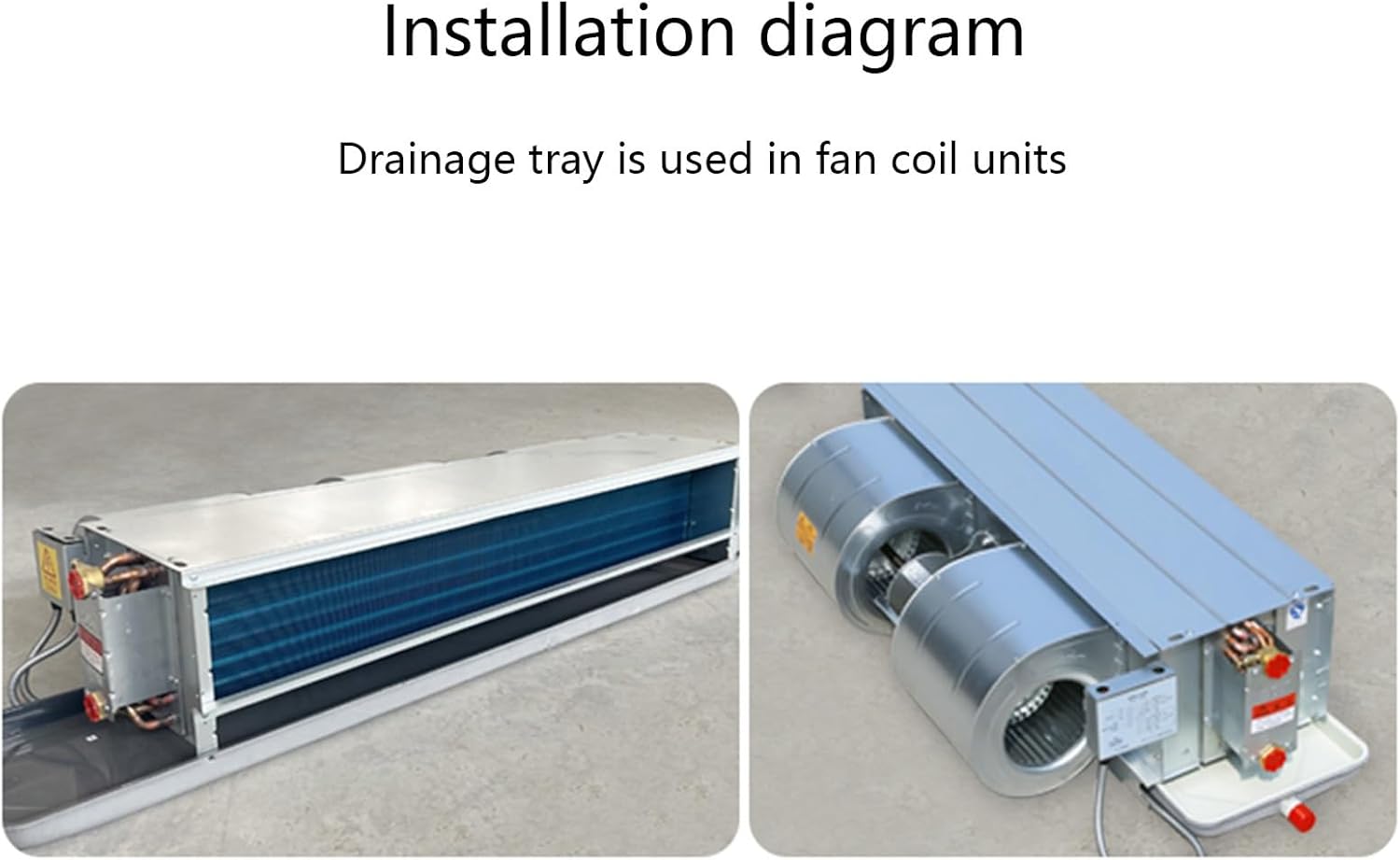 Air Conditioner drip pan Generic AC Drip Pan with Drain Portable for:Air Conditioner Outdoor Unit(201x24cm/79.1x9.4in)