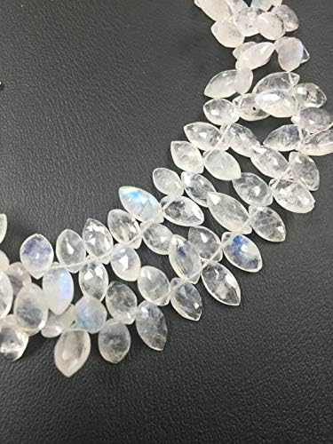 rainbow moonstone faceted marquis beads 5x10mm 10''