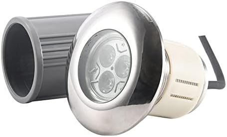 Led Swimming Pool Lamp Stainless Steel LED Pool Light AC12V Concrete Surface Mounted Submersible Lamp IP68 Waterproof Recessed Light Luopan Tracking Lighting ( Color : RGB(without remote) , Size : 9W