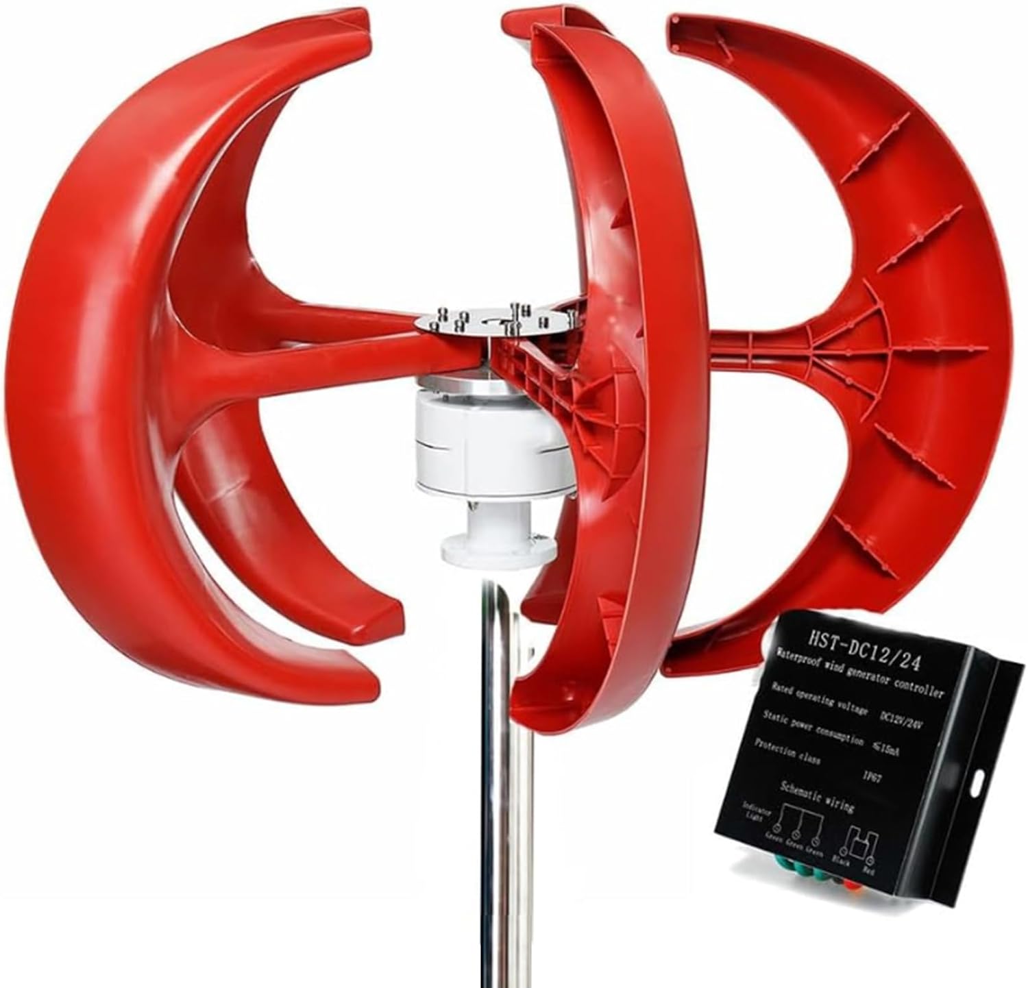 24v,Residential Wind Turbine Horizontal Axis 5 Blades 3000W12V 24V 48V 220V Low Start-Up Wind Speed with Controller