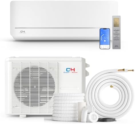Cooper & Hunter MIA Series 12,000 BTU 115V Mini Split AC/Heating System, Ductless Wall Mount – 21.2 SEER2 Inverter – 16FT Installation Kit & Smart Control Included – Pre-Charged
