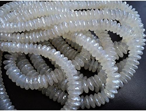 chalcedony bead, mystic coated chalcedony, german cut beads, disc beads, size 6mm to 9mm, 16 inch full strand