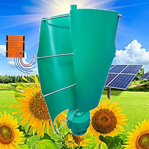 16000W Magnetic Levitation Wind Turbine Generator Kit - Vertical Windmill with MPPT Controller for Home, Street Lighting & Boat - High-Efficiency Renewable Energy Solution (Teal, 12V)