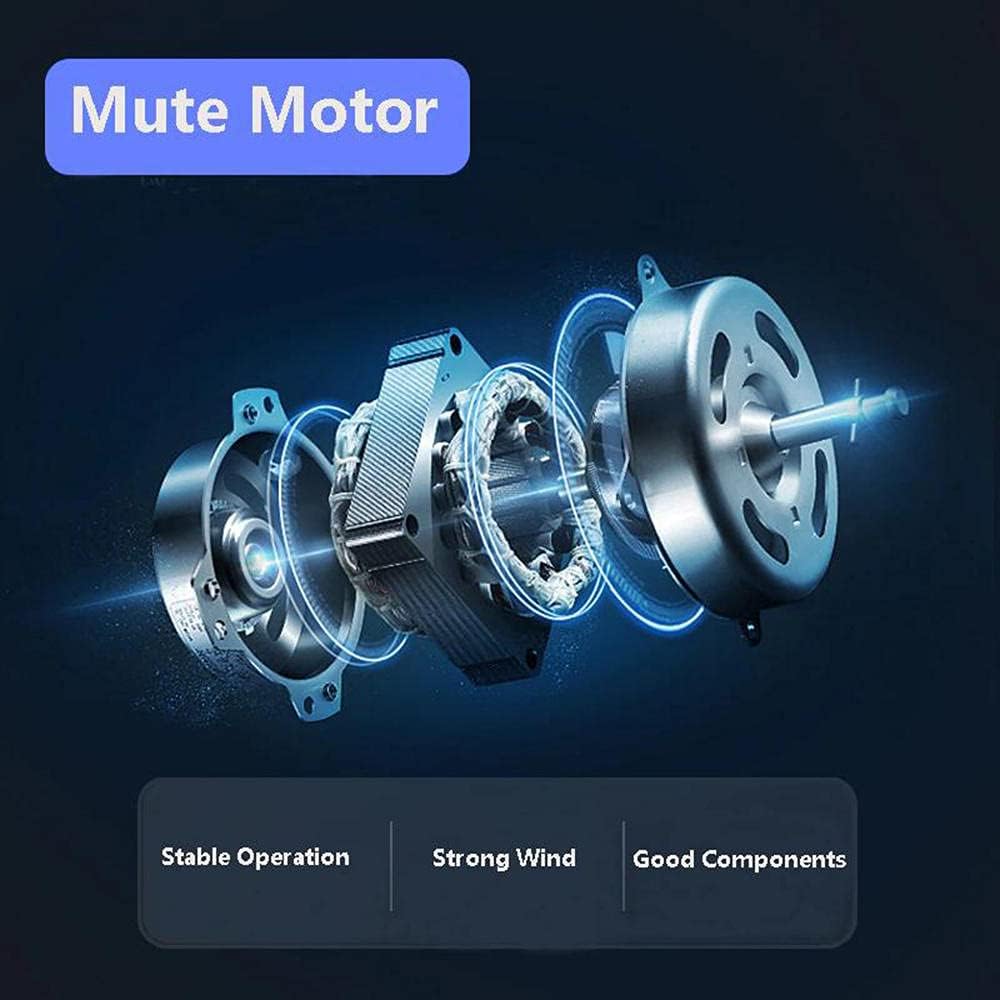 18 Inch Mini Household Leaf Less Electric Fan Remote Control Timing Function No Leaf Quiet Easy to Clean 8 Wind Speed-Gold