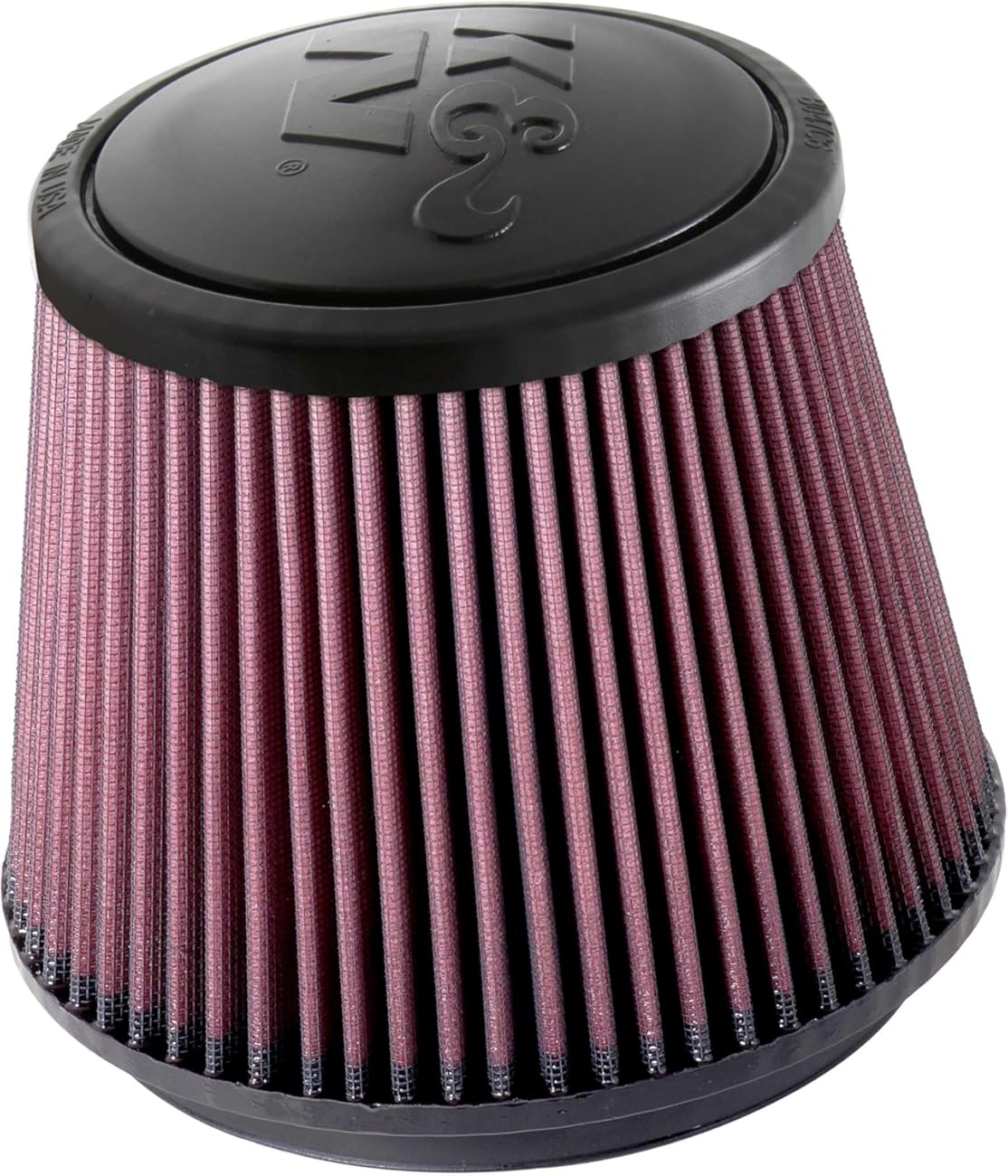 K&N High-Flow Original Lifetime Universal Clamp-On Air Filter: High Performance, Premium, Washable: Flange Diameter: 6 In, Filter Height: 6 In, Flange Length: 0.625 In, Shape: Round Tapered, RU-5173