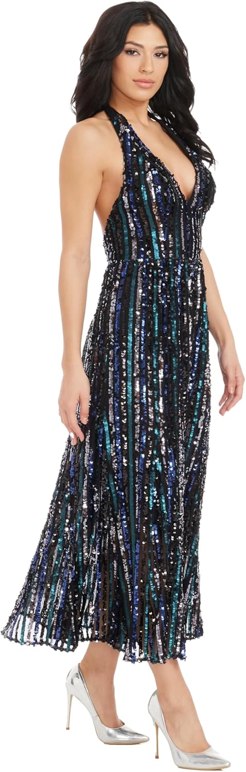 Dress the Population Women's Sarai Fit and Flare Midi Dress