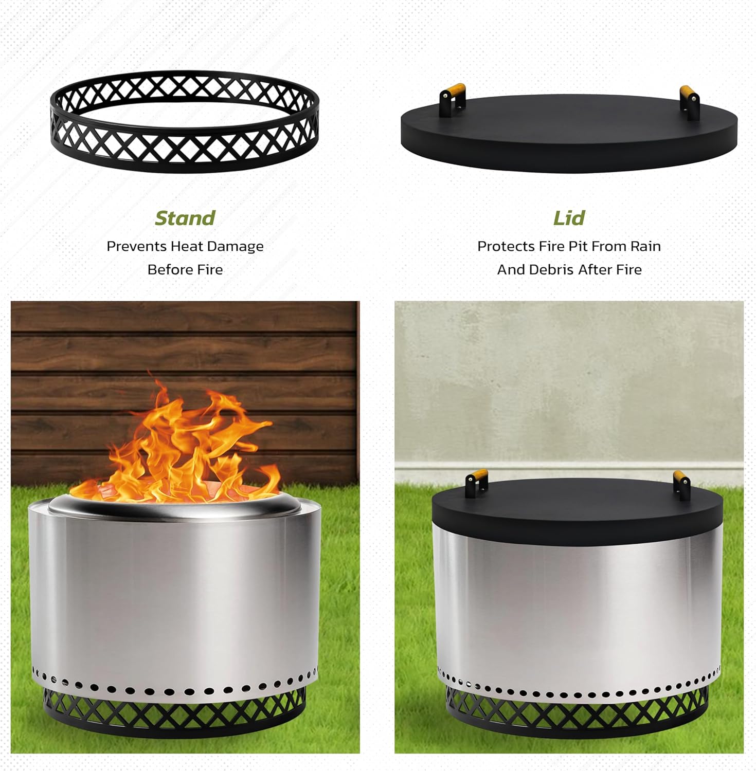 FEBTECH - Smokeless Fire Pit Accessories Combo – 23