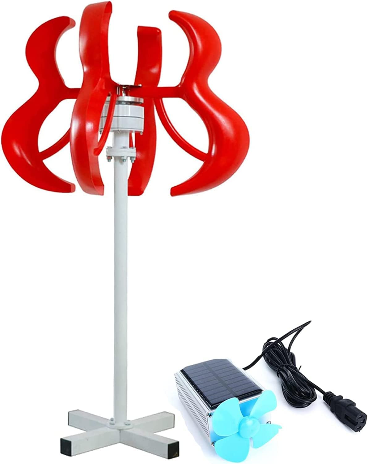 LiuSj JUnSt 5000W Generator Lantern Vertical Axis Wind Turbines, 5 Blades Motor Kit for Home Hybrids Streetlight Use Electromagnetic