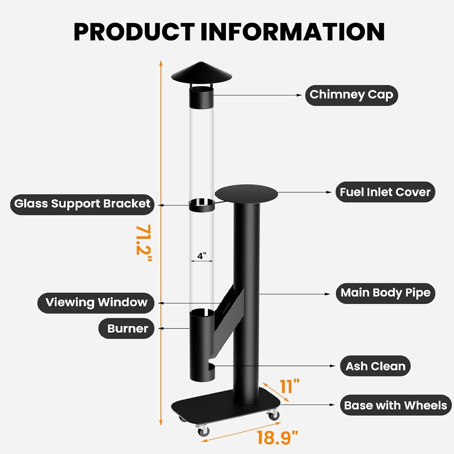 DoCred Patio Pellet Heater, 71