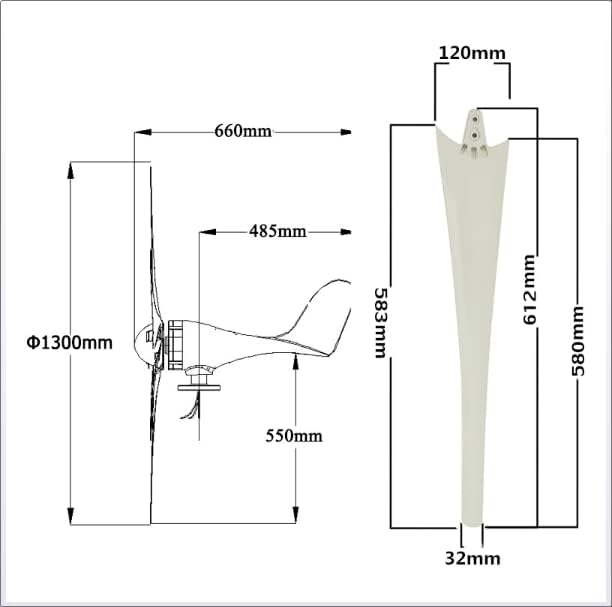 5000 W 12 V -220 V Wind Turbine with Nylon Fibre Wind Turbine Generator Home Powerful Windmill Energy Turbine