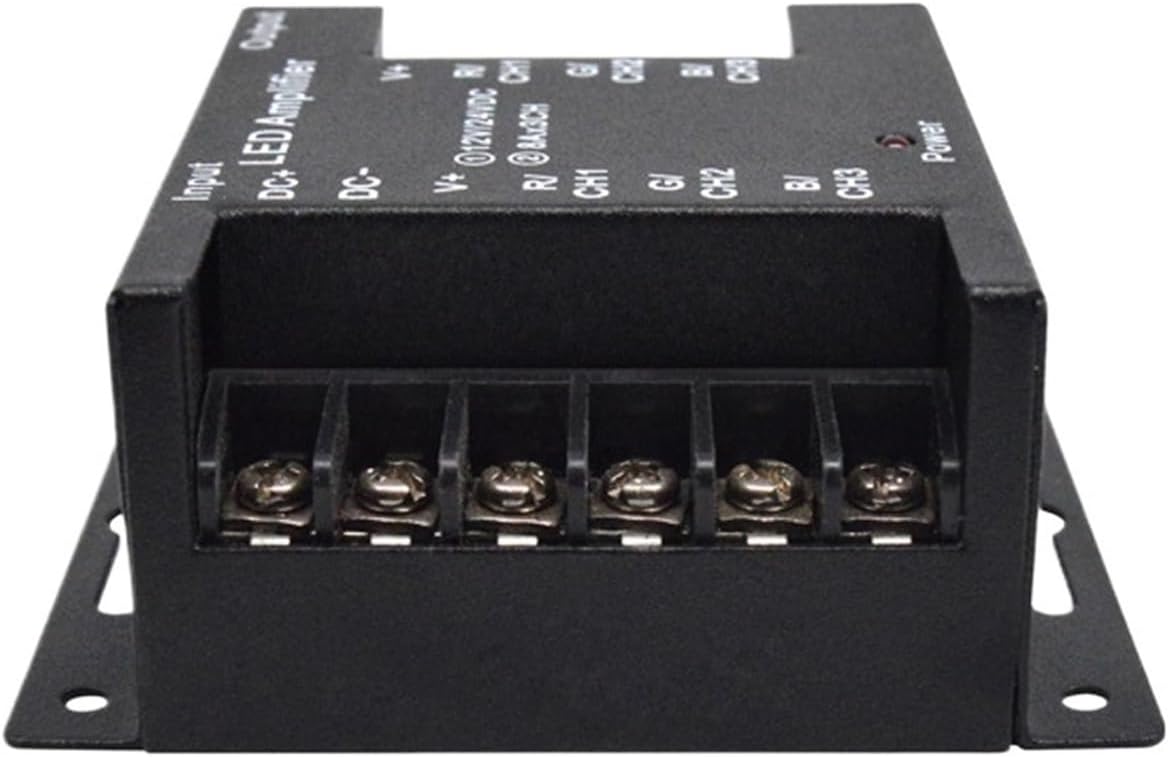 Iron Shell LED RGB Amplifier DC12-24V 8Ax3CH Output RGB Colorful Light Strip Power Repeater Console Controller
