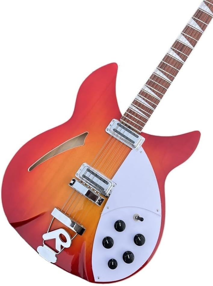 Custom 12 String Electric Guitar 360 Basswood Body Rosewood Fretboard 'R' Tailpiece Burst Color