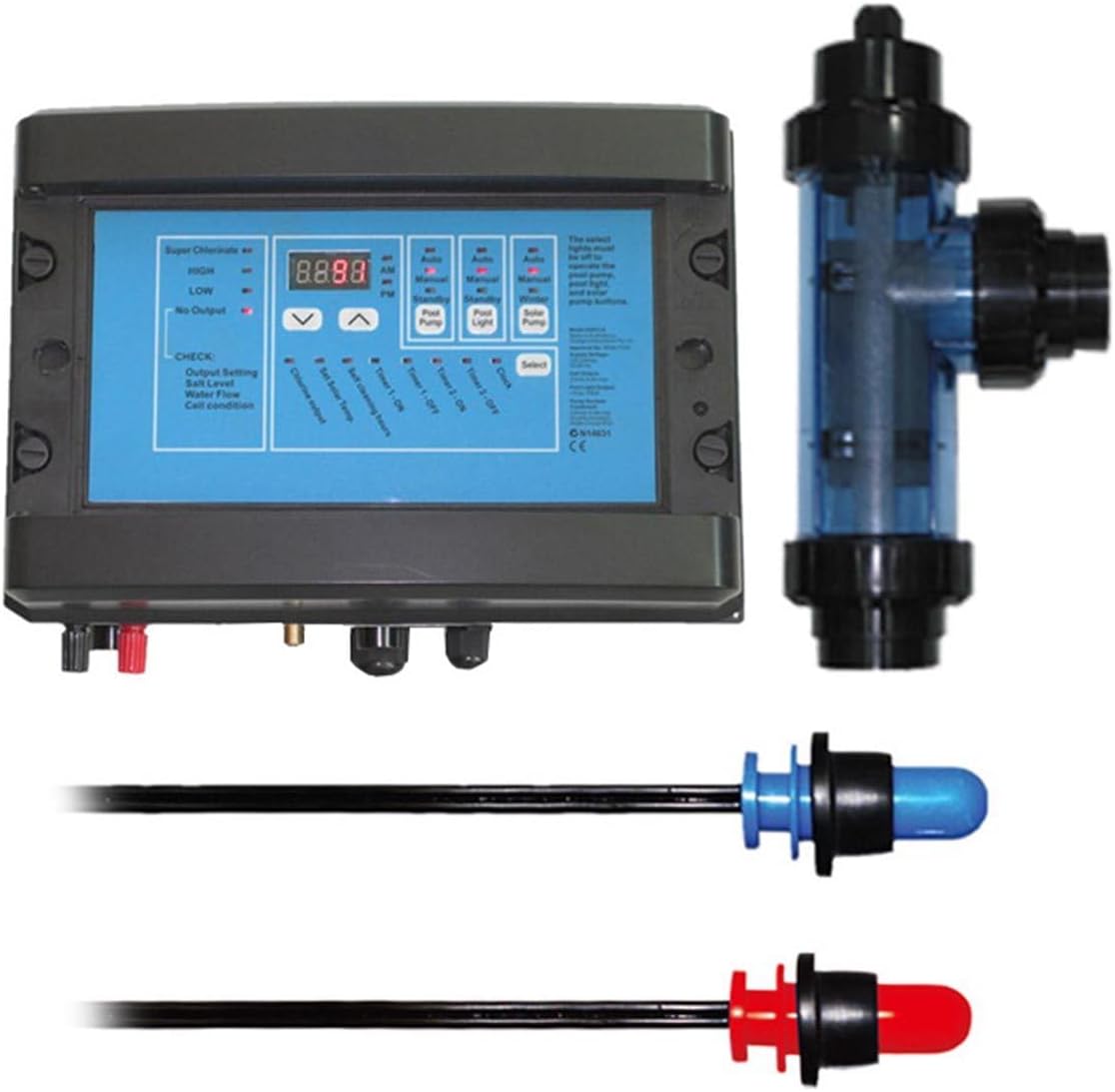 Electrolytic Salt Chlorine Machine, Chlorine Generator Swimming Pool Salt Chlorinator Swimming Pool Accessory (50g)