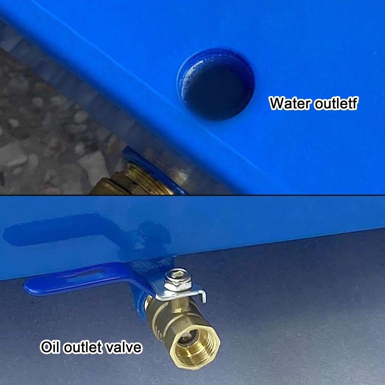 Leakproof Spill Containment Pallet with Drain, Metal Platform Pallet with Top Grating, for Washing Machine Oil Drums(Blue,65cm/26in)