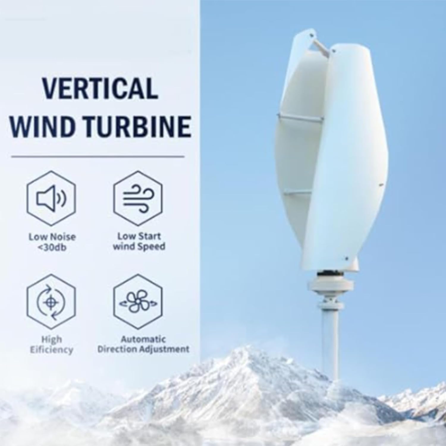 12000W 12V 24V 48V Wind Turbines Generator Kit,Wind Generator Windmill Energy Turbines Suitable, for Families and Boats (with Charge Controller)