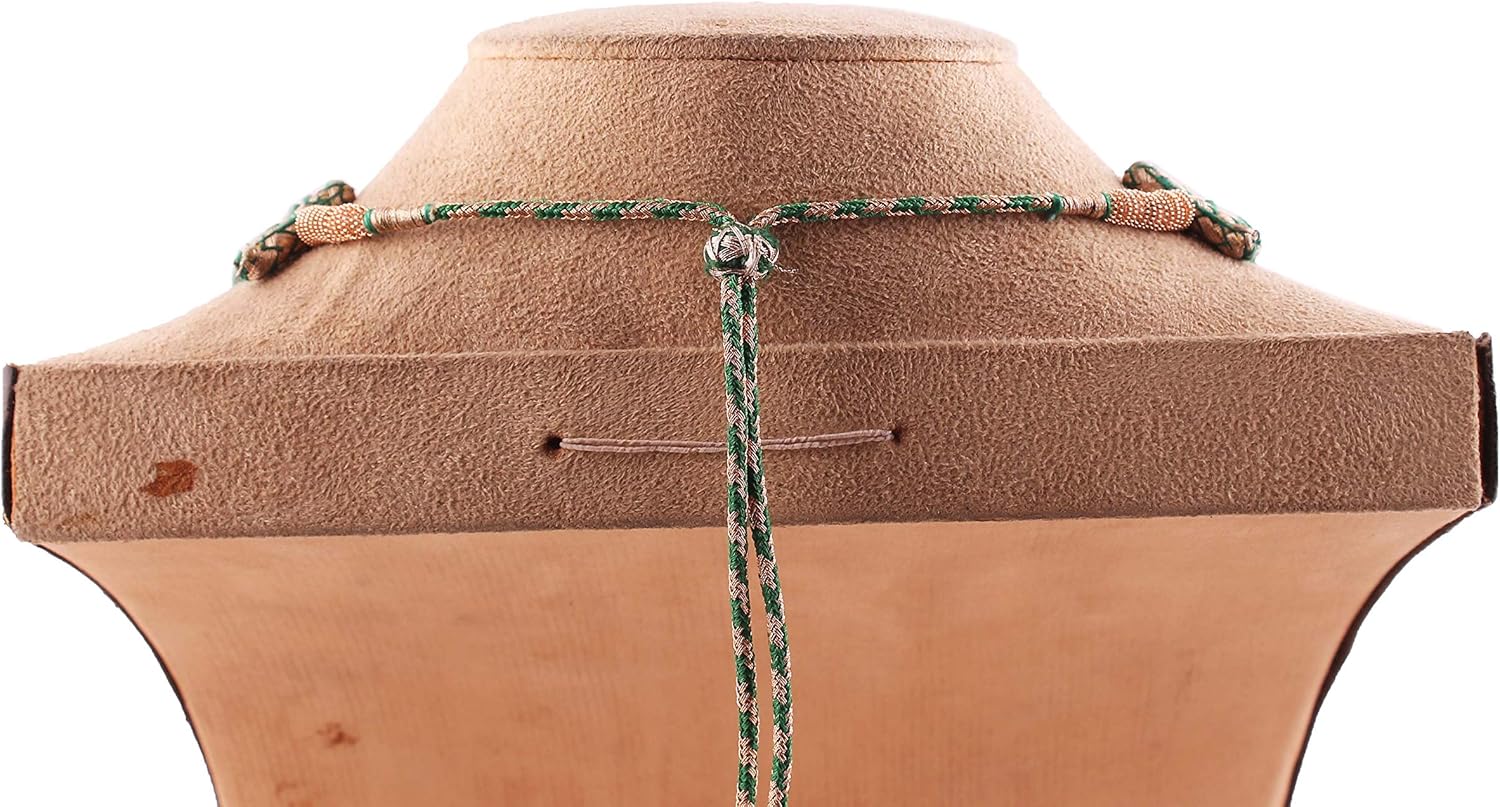 Neerupam Collection Natural Green Beryl Plain rondelle semiprecious Gemstone Beads Necklace Jewelry, 3mm to 5mm Beads, Emerald Color Green Beads, for Women and Girls (5 Strand NK)