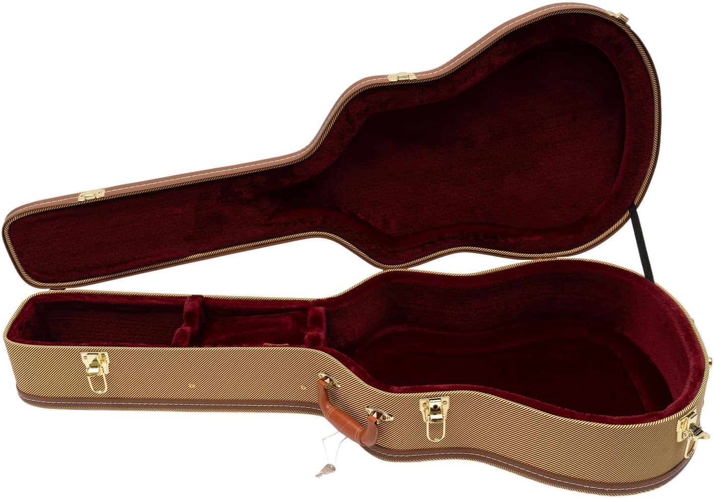 Wooden Guitar Case, Electric Guitar Hard Case,Wood Case for Les Paul Electric Guitars,Electric Guitar Wooden Hard Shell Lockable,Sponge Lining, Iron Latches, Suitable for 41