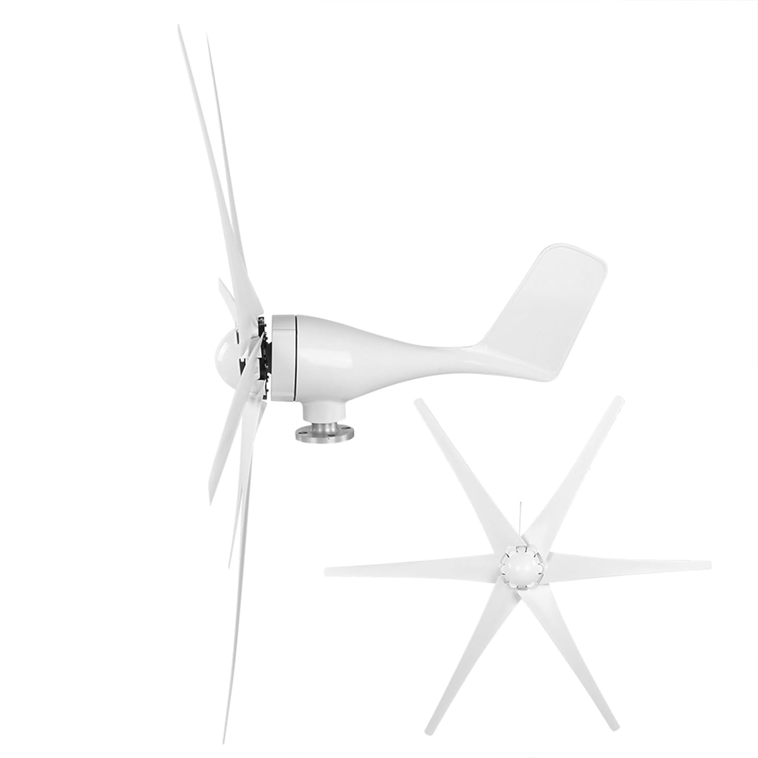 Wind Turbines, Wind Turbines Generator Kit 200W 6 Blades DC 12V/24V/48V Small Power Supply Wind Power, Solar And Wind Power Parts And Accessories (48V)
