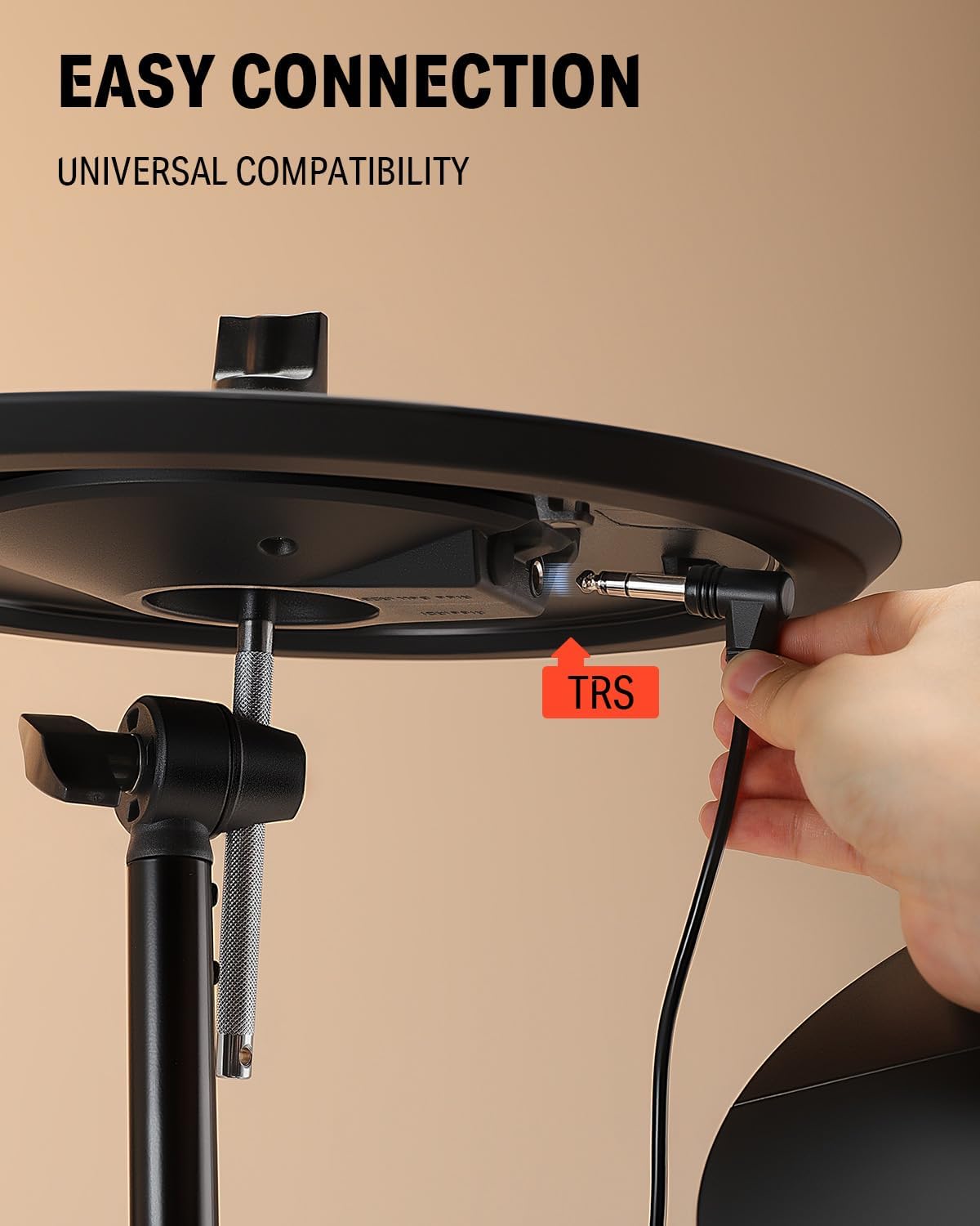 Donner Mute Cymbal for Electronic Drum Set, 13-inch Dual Zone Crash for Electric Drum Kit, 2 Zone E Cymbal for Digital Drum (CYB-13D)