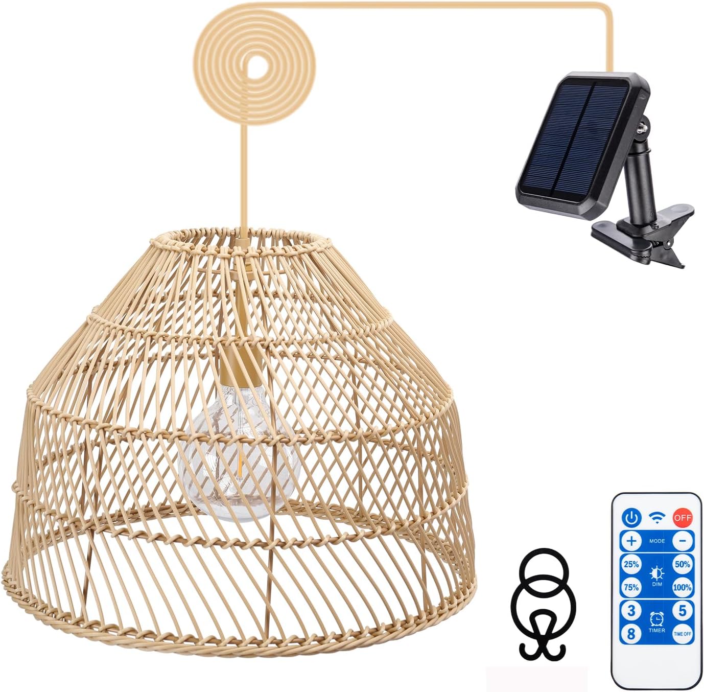 Outdoor Chandelier Solar Pendant Lights, 14.6