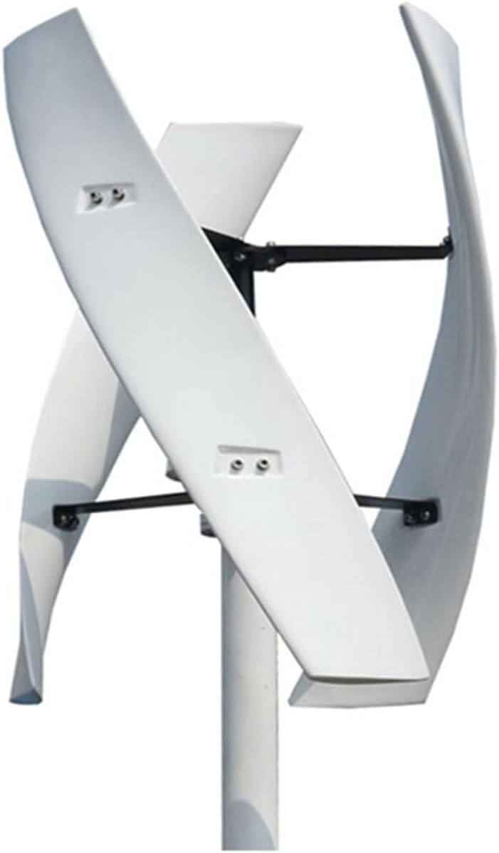 Wind Turbine Generator Kit, 5KW Vertical Windmill For Home Farm 5000W 12V 24V 48V Wind Energy Turbine Electric Generator Low Wind Speed Starting Wind Turbines for Hybrid Solar Wind System(White-acc,24