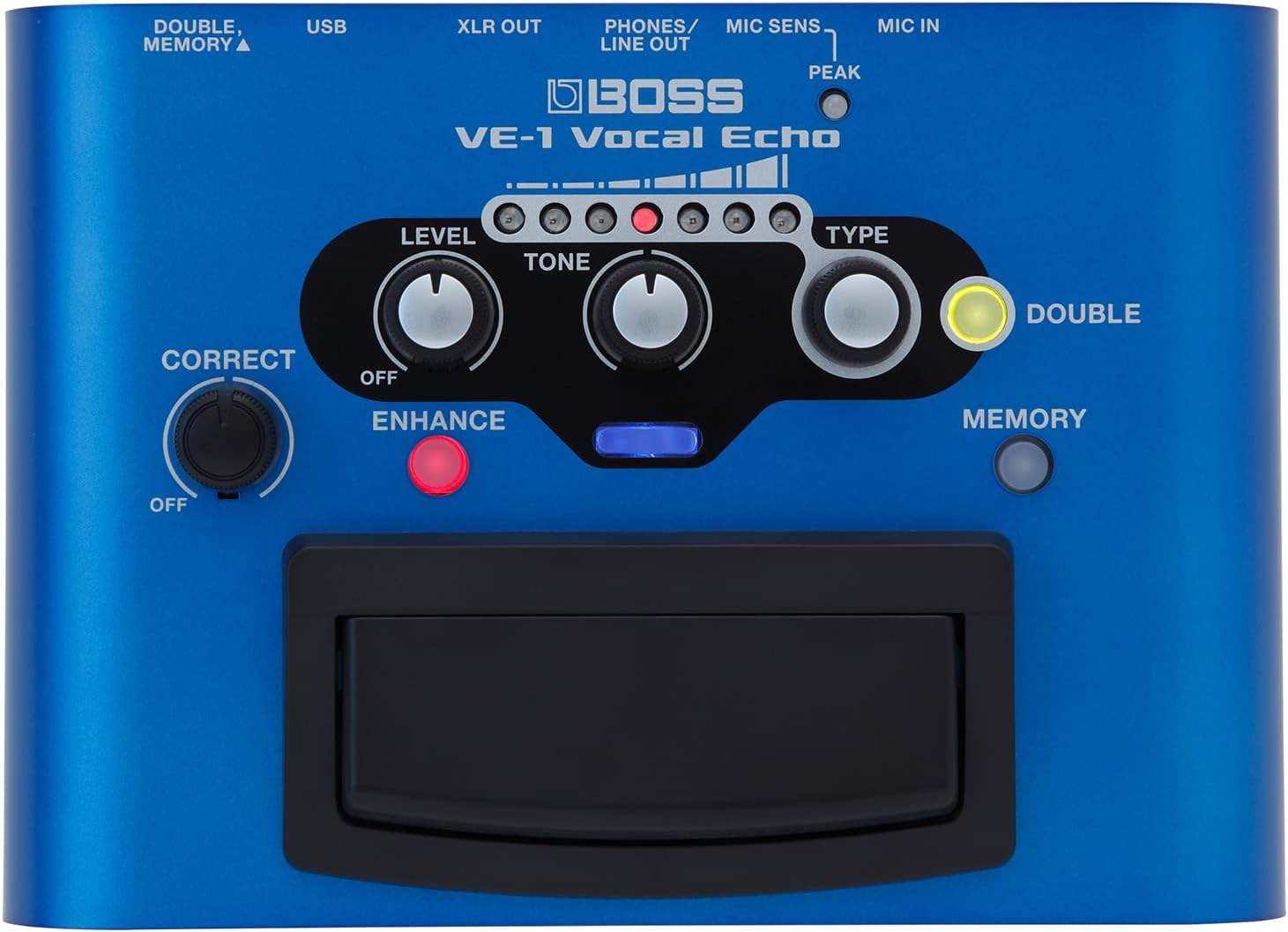 BOSS VE-1 Vocal Echo for Singers and Vocalists | Control Your Vocal Sound in Real-Time | Add Natural Ambience or Deep Reverb to your Voice | Seven Types of Adjustable Effects | Built-In Memory