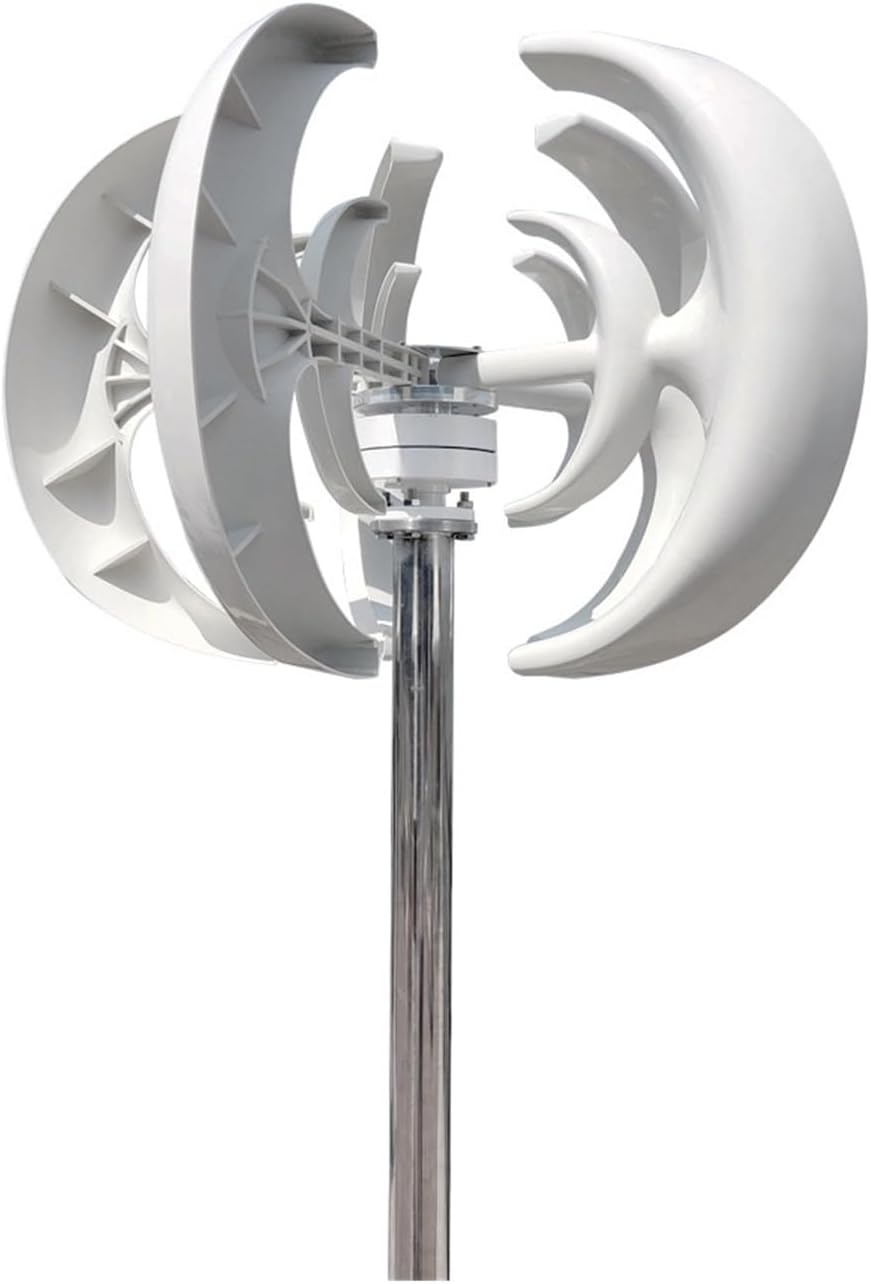 Wind Turbines, 3000W Vertical Wind Turbine with Free Charging Controller Yacht Farm Household Farm(White,48V)