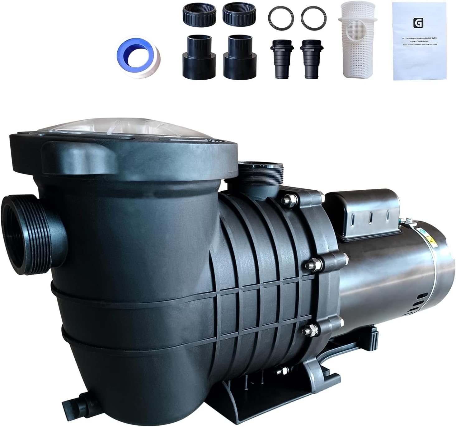 Pool Pump Pumps Above Ground Drain Cover Water Solar 2hp Tarpaulin Swimming Motor Variable Speed 1.5 Hp Pond Small Booster Horsepower Filter Pools 2 Hose Spa Automatic Hydroponics Priming Accessories