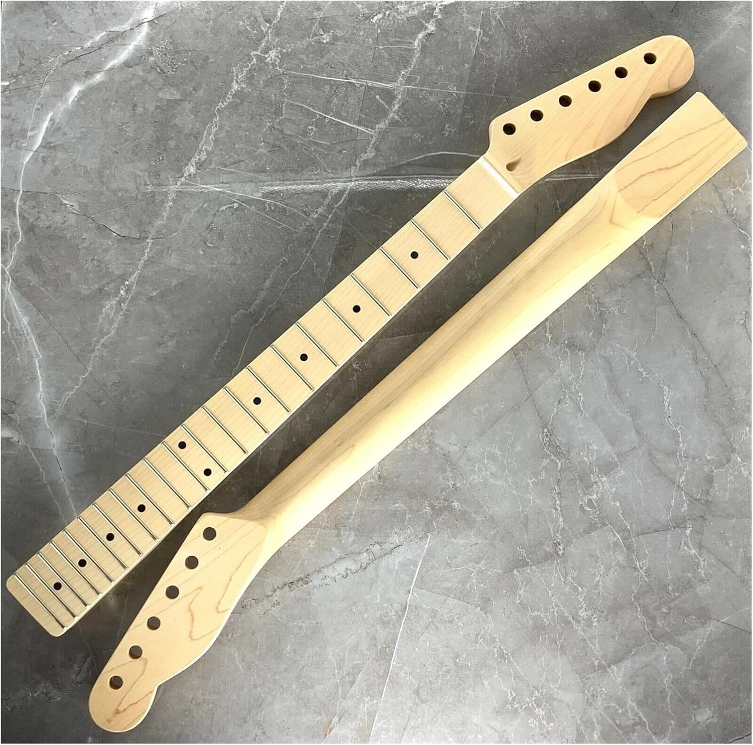 ZUZU Neck Maple for Electric Guitar Fretboard with 22 Frets Unfinished Guitar Neck